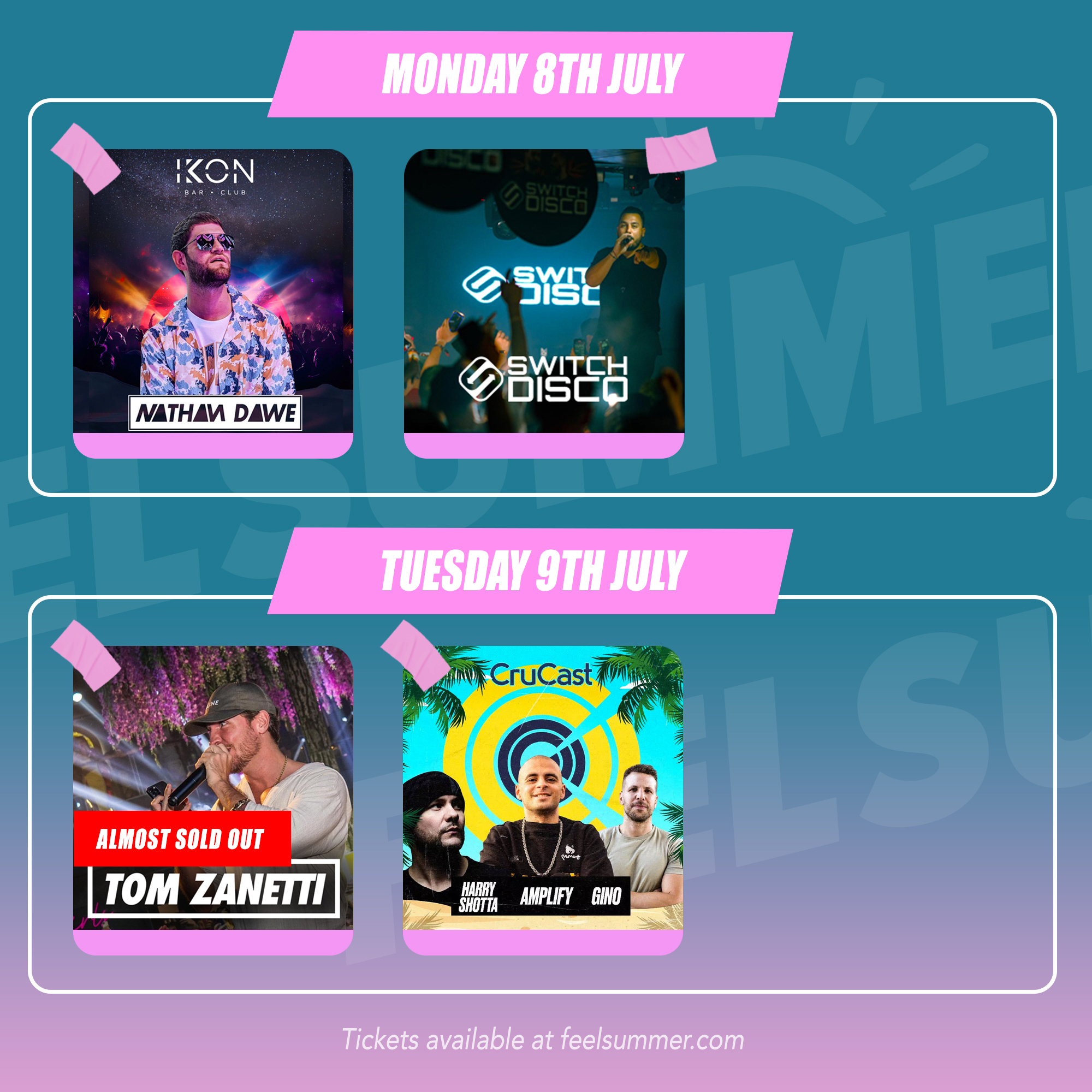 zante events happening this week july