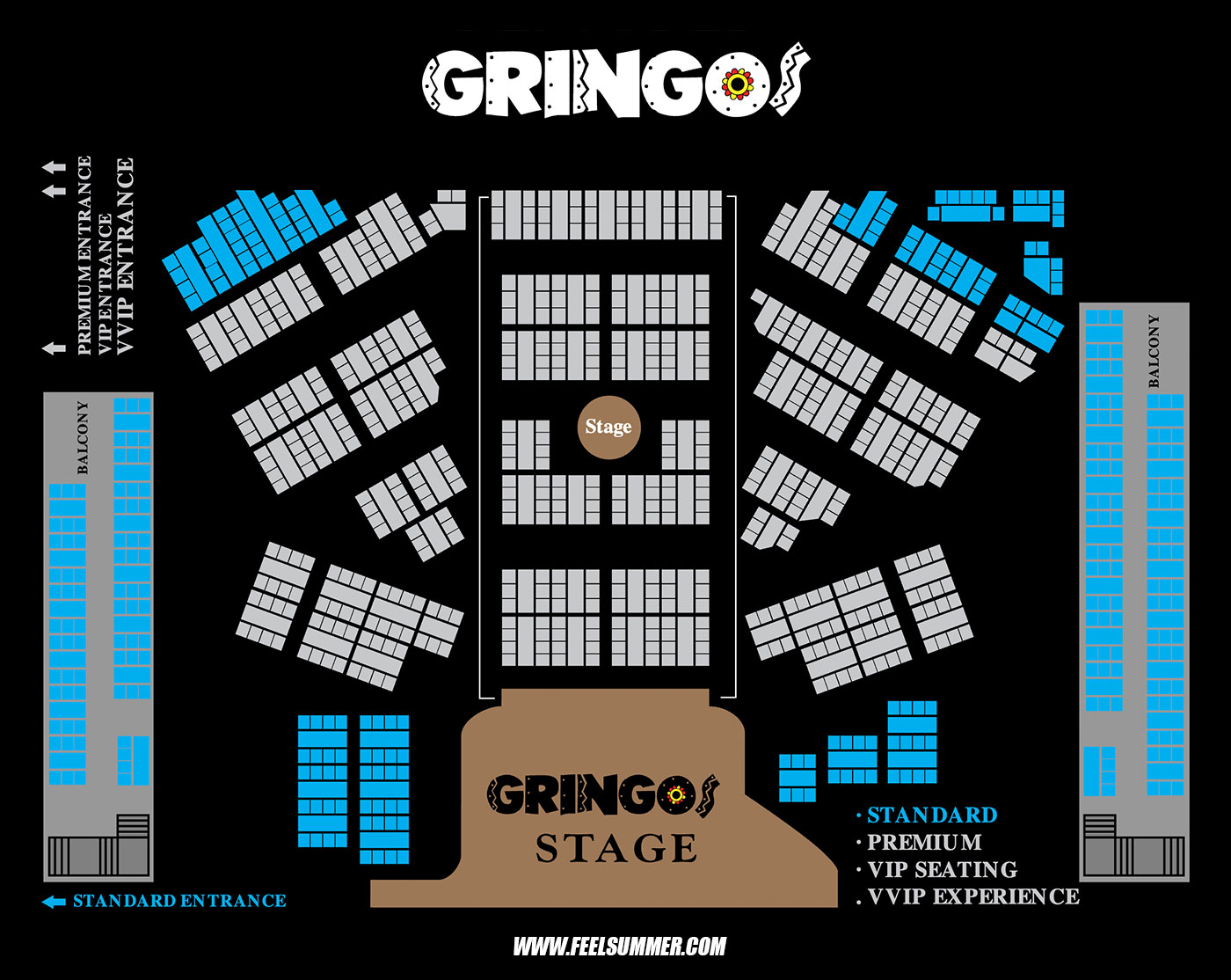 Magaluf Gringos standard seating