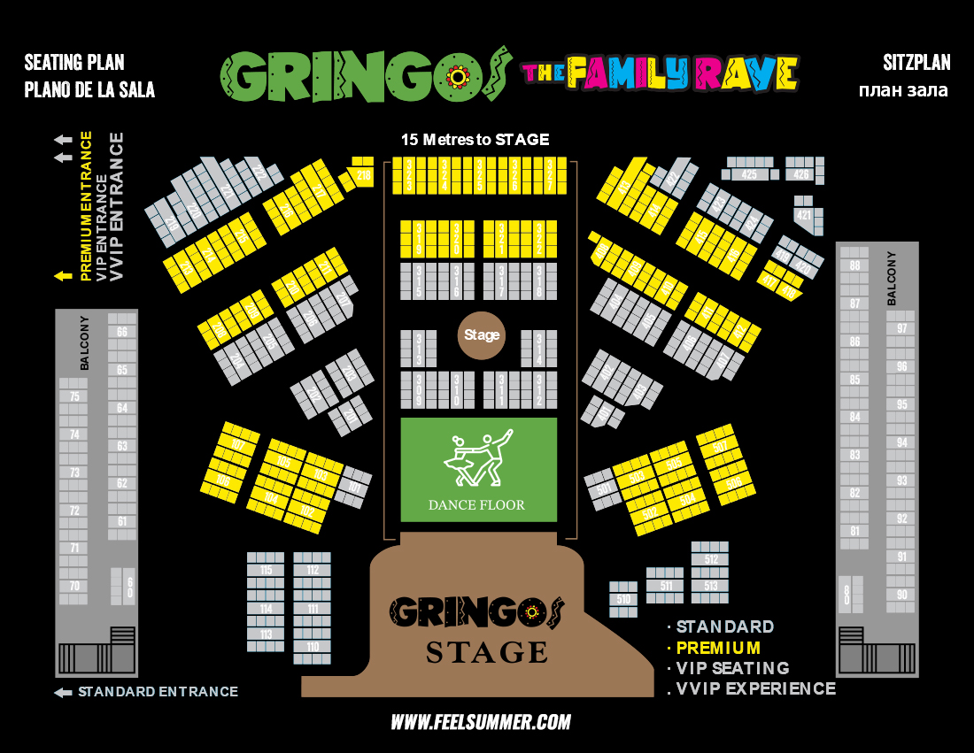 Magaluf Gringos Family rave premium seating