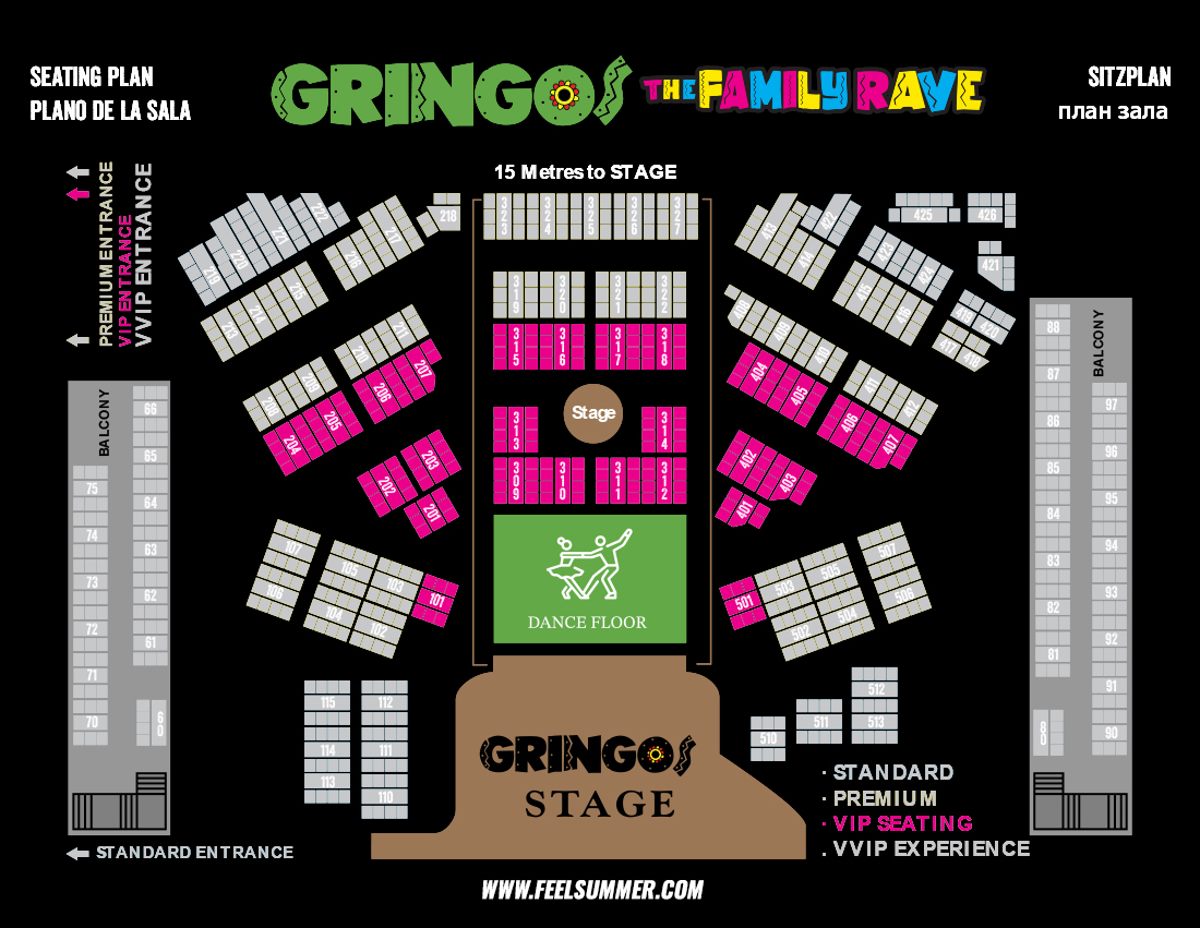 Magaluf Gringos Family rave vip seating