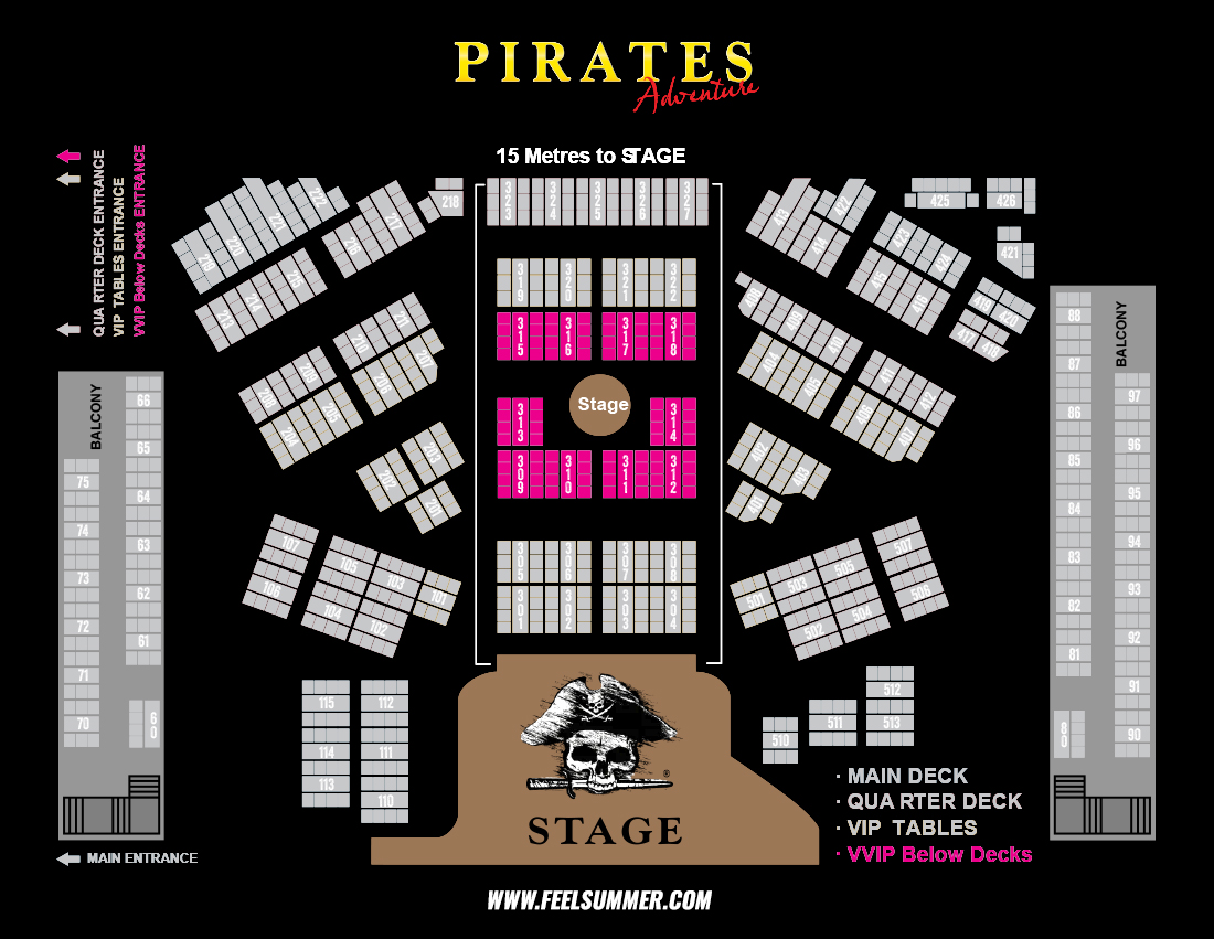 magaluf PIRATES ADVENTURE vvip seating